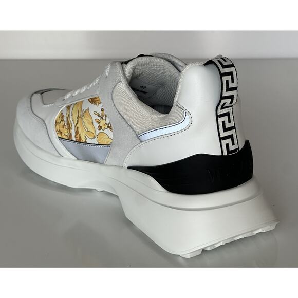 Versace Medusa Men’s White/Black/Gold Sneakers 11 US (44 Eu) 1011942 IT NIB $825 - Picture 10 of 16